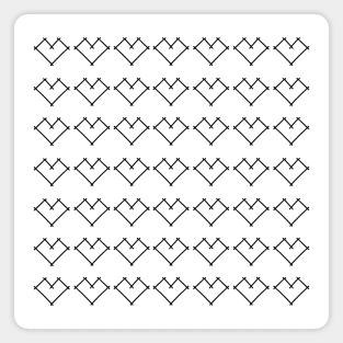 Square Goth Hearts Magnet